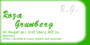 roza grunberg business card